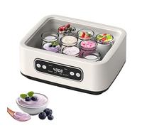 Vtizikl Electric Yoghurt Maker, 1600ml Digital Yoghurt Makers with 9 Jars, Adjustable Time and Temp Control, Multi-Function Yogurt Machine for Making Yogurt, Healthy Desserts (Single Machine)