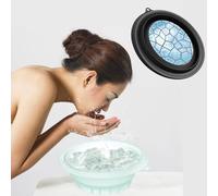 Vtizikl Face Bowl for Ice, Foldable Ice Bath Tub, Built-in Icetray, Portable Washing Basin for Soothe Skin, Cosmetic Beauty, Reduce Puffiness, Redness and Swelling, Travel (Green)