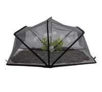 Vtizikl Foldable Mesh Pest Guard Plant Cover, Garden Cloches and Tunnels with 5 Fixing Nails, Easy Seedling Tunnels to Protect and Grow Crops Veg Plants, Against Birds (Black)