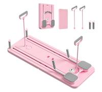 Vtizikl Foldable Pilates Reformer Machine , 5-in-1 Ab Roller Board with LED Counter , Multifunctional Abdominal Workout ,Core Workout Equipment ,Compact UK Home Gym Fitness (Women & Men) (Pink)