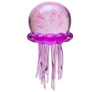 Vtizikl Glitter Jellyfish Squishy Toy,Soft TPR Sensory Toy with Wiggly Tentacles, Stress Relief Fidget Toy for Kids & Adults, Portable Anxiety Relief Squeeze Ball for Office, School & Travel (Purple)