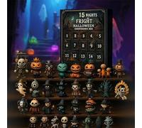 Vtizikl Halloween Advent Calendar 2025, Halloween Countdown Calender, 31 Nights Of Fright, Advent Box with Figurines, Horror Doll Collectible for Girls and Boys (15 Days)