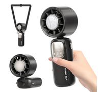Vtizikl Mini Handheld Fan with Refrigeration,1-100 Speeds Adjustable USB Rechargeable,3.5-12H Long-Lasting Battery,Ultra-Quiet Portable Fan for Travel Essentials, Camping, School & Home (Black)