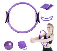 Vtizikl Pilates Ring Sets(5 Packs),Yoga Ball with Resistance BandsFull-Body Toning Kit, Stretching Belt, Workout Equipment, Home Gym Accessories,Ideal for Fitness, Flexibility Exercises (purple)