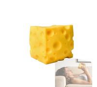 Vtizikl Squishy Cheese Sugar Cube Squishy Sensory Toy, Slow-Rebound Squeeze Ball Stress Relief Fidget Toy for Adults, Anxiety Relief Hand Squeeze Toy for Office & Desk Decor - Yellow