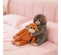 Vtizikl Viral Orangutan Plush Toys Set, Punch Monkey Stuffed Animal, Soft and Huggable Orangutan Cuddle Companion, Cute Monkey TeddyCollectible Plush for Teens, Adults (set)