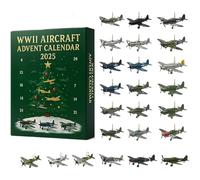 Vtizikl WWII Aircraft Advent Calendar 2025, 24 Days Christmas Countdown Calendar, Advent Calendars with 24 Unique Warbirds for Model Collectors, History Buffs, Aviation Lovers (Aircraft)