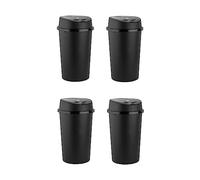 VTL® TOUCH TOP 45L BLACK BIN WITH - REMOVABLE LID - HEAVY DUTY DUSTBIN | INDOOR | OUTDOOR | SCHOOL | RUBBISH | WASTE | HOME | GARDEN | OFFICE | (4)