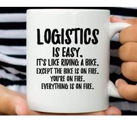 VTmaio Fun 11-Ounce Logistics Is Easy It's Like Riding A Bike Mug Logistics Mug Logistics Degree Mug Logistics Gifts Gifts For Man Woman Best Gifts Idea On Birthday Christmas (Multi 13)