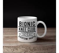VTmaio Interesting Bionic Knee Mug Funny Knee Replacement Gifts For Man Woman Friends Coworkers Family Best Gifts Idea Funny Mug On Birthday Christmas 11oz