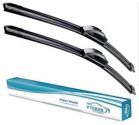VTOGOI OEM Quality 24''+18'' Premium All-Season Auto Windshield Natural Rubber J-Hook Wiper Blades(Pack of 2)