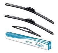 VTOGOI Original Factory Quality windshield wiper blades front and rear set Replacement for 2001-2006 Mini Cooper R50 R53 2007-2012 R56 2014-2022 F55 F56 19"+18"+10" (Pack of 3)