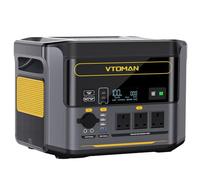 VTOMAN 1000W Portable Power Station, 828Wh Expandable LiFePO4 Battery | 2000W Peak AC Output, Expandable to 2236Wh, 1-Hour Fast Charging (0-80%), Lightweight Power Station for Camping, Home Backup