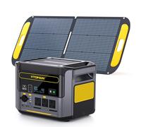 VTOMAN 1000W Solar Generator Kit with 110W Panel - 828Wh LiFePO4 Battery, Expandable to 2376Wh, 0-80% in 1H Fast Charge, 2000W Peak UK AC Output,100W USB-C for Camping, RV, Off-Grid, Emergency Backup