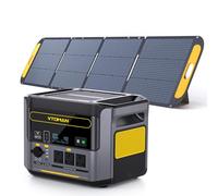 VTOMAN 1000W Solar Generator Kit with 200W Panel - 828Wh LiFePO4 Battery, Portable Power Station Expandable to 2376Wh, 0-80% in 1H Fast Charge, 100W USB-C for Camping, RV, Off-Grid, Emergency Backup