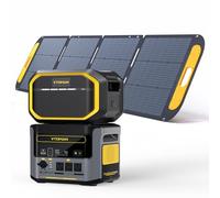 VTOMAN FlashSpeed 1500 Portable Power Station Bundle with Extra Battery & 200W Pro Solar Panel Included, 1500W/3096Wh Solar Generator LiFePO4 Battery Power Station for Camping, RV, Trip, Home Outages