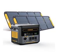 VTOMAN FlashSpeed 1500 Power Station with 2 * 200W Pro Solar Panel, 1500W/1548Wh LiFePO4 Battery Solar Generator with 230V AC Output/Input, 100W USB Port, Full Charge within 1H for Camping, RV, Home