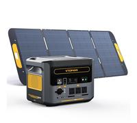 VTOMAN FlashSpeed 1500 Power Station with 400W Solar Panel, 1548Wh/1500W LiFePO4 Battery Solar Generator with 230V AC Output/Input, 100W USB Port, Full Charge within 1H for Camping, RV, Travel, Home
