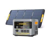 VTOMAN FlashSpeed 2400 Power Station with 400W Solar Panel, 2400W/1408Wh LiFePO4 Battery, Expandable up to 2688Wh, 600W Solar Input, 1 Hr AC Fast Charge, Solar Generator for Camping, Home, Travel