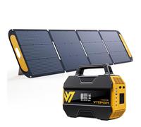 VTOMAN FlashSpeed 300 Portable Power Station 300W (600W Peak) - 230Wh Solar Generator Bundle with 220W Solar Panel, LiFePO4 Battery, 3000 Cycles, 100W USB-C, 6 Outlets for Camping, RV, Fishing