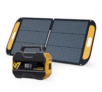 VTOMAN FlashSpeed 300 Portable Power Station Up to 600W Output - 230Wh Solar Generator Bundle with 110W Solar Panel, LiFePO4 Battery, 3000 Cycles, 100W USB-C, 6 Outlets for Camping, RV, Fishing