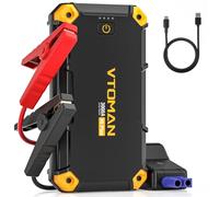 VTOMAN V6 Plus 3000A Jump Starter Power Pack for 6.0L Petrol & 4.0L Diesel | 12V Vehicle Car Battery Booster, 10 Safety Protection, Emergency LED Light, Roadside kit for Outdoor &Breakdown