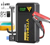 VTOMAN X5 Cross Real 3500A Jump Starter with Air Compressor & Blower | 12V Car Battery Booster, 9.0L Petrol/8.0L Diesel, 150 PSI Portable Auto-off Tyre Inflator, Power Bank & LED Torch, 50+ Starts