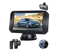 Vtopek 5inch Reversing Camera Kit AHD 1080P Reverse Camera Rear Camera Rear View Camera Car Rear Reversing Camera Reversing Camera Kit for Vans Cars Caravan IP68 Waterproof Parking Camera 6 Guide Line