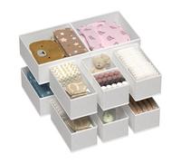 Vtopmart 12Pack Drawer Organizer for Clothes, Underwear Drawer Organizer Bins, Foldable Fabric Closet Storage Organizers, Dresser Drawer Dividers for Baby Clothing, Bra, Socks, Ties, Scarf