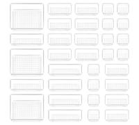 Vtopmart 37 Pack Drawer Organiser, 4-Size Versatile Bathroom and Vanity Drawer Organiser, for Makeup, Office