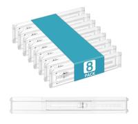 Vtopmart 8 Pack Shallow Drawer Dividers, 2.36" High 12.5"-20.8" Adjustable Expandable Kitchen Drawer Organizer, Clear Plastic Organizer Separators for Flatware, Utensil, Cutlery, Underwear, Clothes