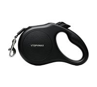 VTOPVMAX 8M/26FT Retractable Dog Lead, Heavy Duty Extendable Dog Lead for Medium & Large Dogs Up to 50kg/110lbs, Strong Nylon Tape, 360 Tan