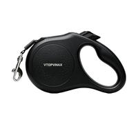 VTOPVMAX Retractable Dog Lead 8m/26FT for Medium & Large Dogs up to 50kg/110lbs, Heavy Duty Extendable Leash with 360° Tangle-Free, One-Hand Brake & Lock Black