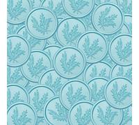 VTOS Wax Seal Stickers, 50 Pcs Aqua Blue Rosemary Premade Self-Adhesive Envelope Sealing Labels for Wedding Invitation, Gift Wrapping, Letter Scrapbooking