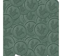 VTOS Wax Seal Stickers, 50 Pcs Olive Green Rosemary Premade Self-Adhesive Envelope Sealing Labels for Wedding Invitation, Gift Wrapping, Letter Scrapbooking