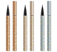 Vtrem 3 Pack Eyeliner Pencil Blue/Orange Waterproof Liquid Eye Liner Pen Smudge Proof Slim Eyeliner Makeup Tools Long Lasting All Day