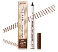 Vtrem Microblade Eyebrow Pen Waterproof Fork Tip Eyebrow Tattoo Pencil Long Lasting Smudge-Proof for Natural Hair-Like Defined Browns All Day (Brown)