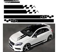 VTRWLMWN Car Body Stickers, for Renault Clio 2 3 4 5 mk3 mk4 Megane 2 3 4 CC Body Decoration Sticker Graphic Sticker Vinyl Bumper Decal Car Door Side Stripe Skirt Sticker,A