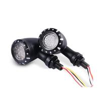 VTSGBLS For Ducati For Monster 696 821 620 796 749 1098S Motorcycle Turn Signal Light 12V 10mm Bullet Flashing Brake Lamp Turn Signals Light(Black,1 Pair)