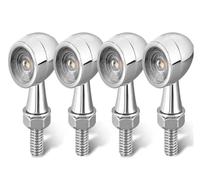 VTSGBLS For KYMCO For Downtown 300i 350i 200i 200 300 500 Motorcycle Flasher Lamp Turn Signal Lights 12V 8mm Indicator Blinker Turn Signals Light(4Piece-Sliver)