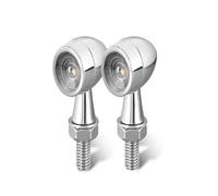 VTSGBLS For TDM 850 900 R6 R3 NMAX 125 300 XT1200Z YZF R125 XJ6 Motorcycle Flasher Lamp Turn Signal Lights 12V 8mm Indicator Blinker Turn Signals Light(2Piece-Sliver)