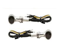 VTSGBLS Motorcycle 3-in-1 Dynamic Flashing Blinker Front Rear Turn Signal Indicator With Driving Brake Stop Light For Hyosung Turn Signals Light(3 wires front silver)