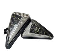 VTSGBLS Motorcycle Triangle Flush Mount Turn Signal Light Indicator 12V 10mm Blinker Light For KYMCO For Downtown 300i 350i 200i Turn Signals Light(White,1pair)