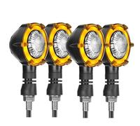 VTSGBLS Motorcycle Turn Signal Lights Sequential Flowing Blinker 12V Indicator Flasher Lamp For R6 R3 R1 R7 R125 YZF R25 For MT 07 09 03 Turn Signals Light(White,2 Pair)