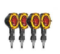 VTSGBLS Motorcycle Turn Signal Lights Sequential Flowing Blinker 12V Indicator Flasher Lamp For R6 R3 R1 R7 R125 YZF R25 For MT 07 09 03 Turn Signals Light(RED,4 pieces)