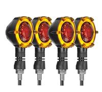VTSGBLS Motorcycle Turn Signal Lights Sequential Flowing Blinker 12V Indicator Flasher Lamp For R6 R3 R1 R7 R125 YZF R25 For MT 07 09 03 Turn Signals Light(RED,2 Pair)