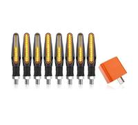 VTSGBLS Motorcycle Turn Signals Light For Sym For Jet X125 For Jet 14 Directional Indicators Flasher Flowing Lamp Flashing Lights Turn Signals Light(8 Pieces and Relay)