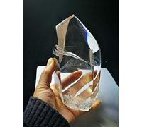 VTSHU Rare Real Tibetan Himalayan High Altitude Crystal Phantom Quartz Point 6.02 inch Spiritual Reiki Home Collections