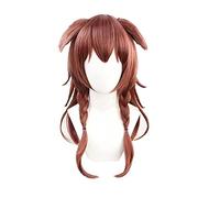VTuber Inugami Korone Cosplay Wig Hoive Gamers Girl Ears Long Wavy Braided Hair Brown Braids Synthetic Hair + Wig Cap OneSize smallbraid
