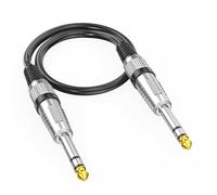 VTYHHDC 30cm-10m 6.35mm Port Stereo Cable Cord for KTV Home, Black 30CM